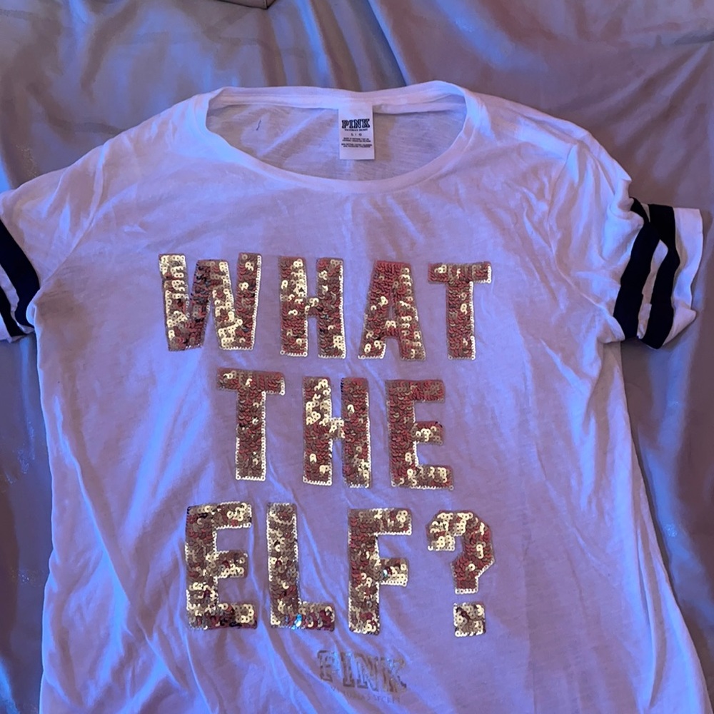 Pink Victoria Secret Christmas Shirt